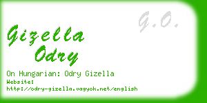 gizella odry business card